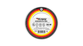 Изоляционная лента ПВХ от Kranz толщиной 0,13 и шириной 15 мм, катушка (рулон) длина 20 м, белого цвета – картинка.
