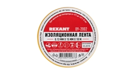 Изоляционная лента ПВХ от Rexant толщиной 0,13 и шириной 15 мм, катушка (рулон) длина 10 м, жёлтого цвета – картинка.